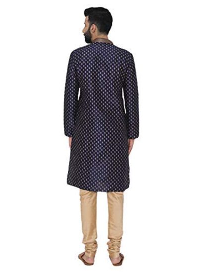 Manyavar Men’s Full Sleeve Regular Fit Kurta & Churidar Set