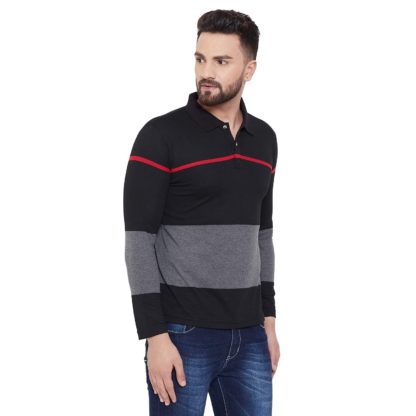 Men’s Full Sleeves Striper Polo T-Shirt