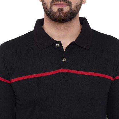 Men’s Full Sleeves Striper Polo T-Shirt