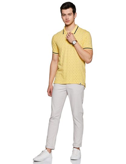 Men’s Printed Regular Fit Polo T-shirt