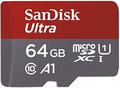 SanDisk 64GB Class 10 microSDXC Memory Card with Adapter (SDSQUAR-064G-GN6MA)