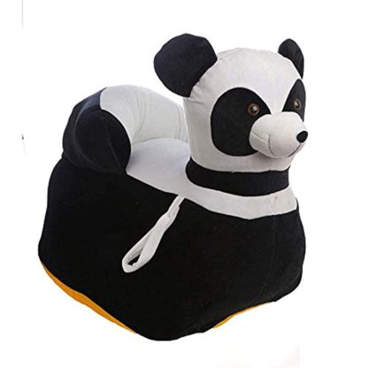 Sana Soft Plush Cushion Panda Shape Baby Sofa Seat(Black and White)