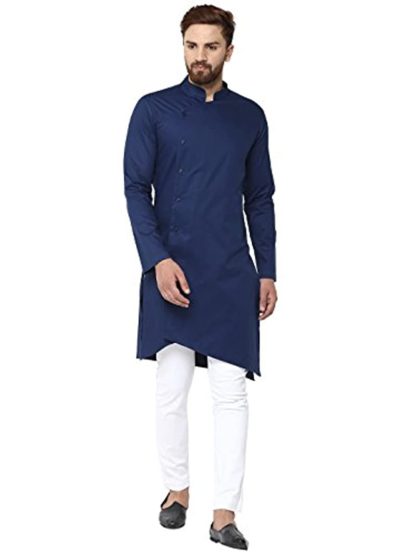 Men’s Cotton Blue Trendy Kurta Pyjama