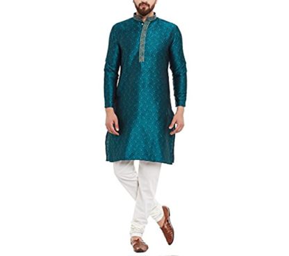 Men’s Silk Green Large Kurta and Pyjama