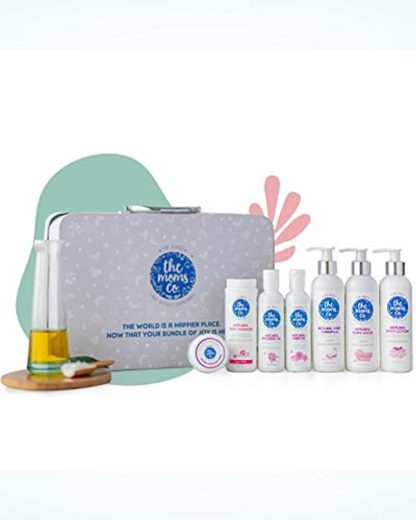 The Moms Co. Baby Suitcase Gift Box with 7 Skin and Hair Care Products