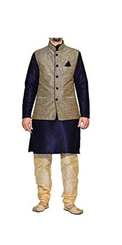 Men’s Kurta Pyjama with Nehru Jacket/Modi cut