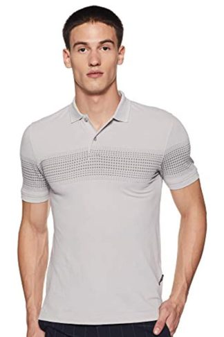 Van Heusen Men’s Solid Regular Fit Polo T-shirt