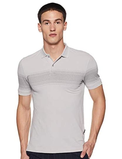 Van Heusen Men’s Solid Regular Fit Polo T-shirt