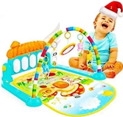 Multicolour Baby Gym for Kick and Play with Musical Light, Hanging Toys and Mat, Activity Bed (3-6 Months)