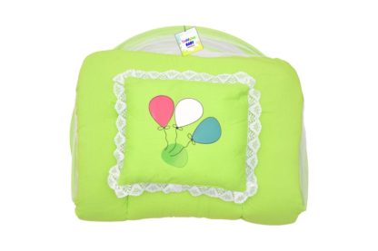 New Born Baby Net Bed & Sleeping Bag Combo Gift Set(0-6 Month Green)