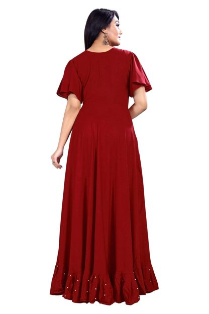 Women indo-western long rayon gown