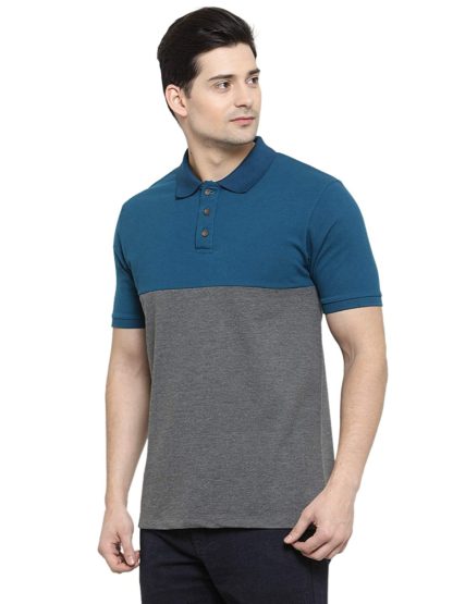 Men’s Half Sleeves Polo Neck Cotton Blend T-Shirt