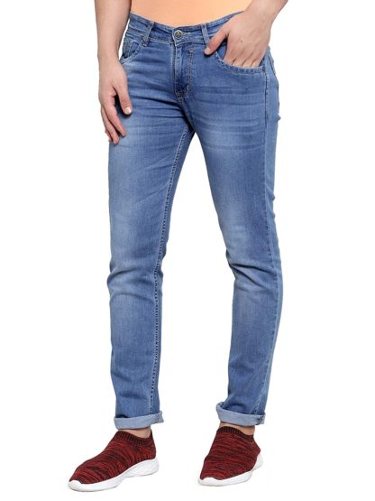 Cantabil Men’s Carbon Blue Narrow Fit Jeans