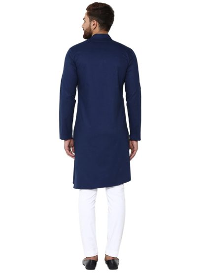 Men’s Cotton Blue Trendy Kurta Pyjama