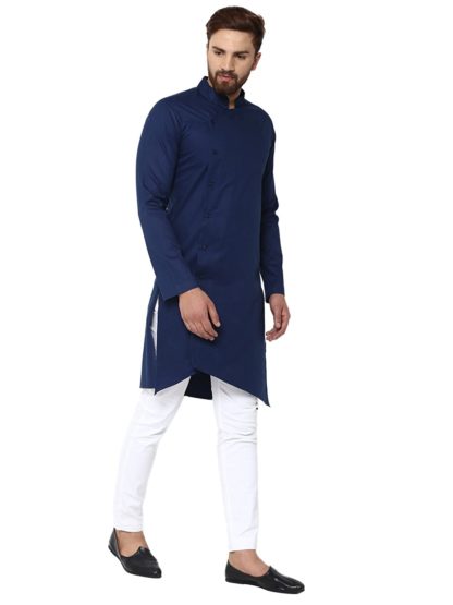 Men’s Cotton Blue Trendy Kurta Pyjama