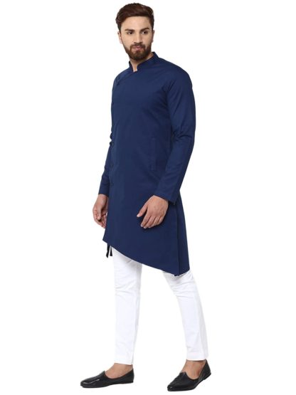 Men’s Cotton Blue Trendy Kurta Pyjama