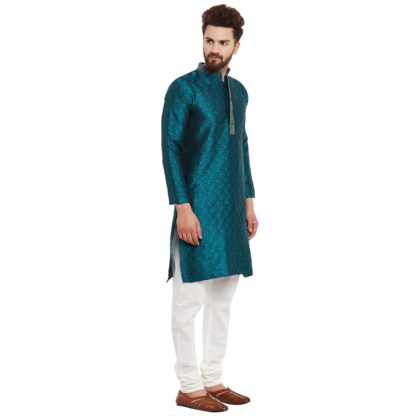 Men’s Silk Green Large Kurta and Pyjama