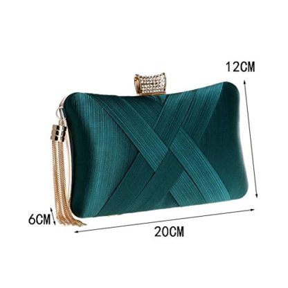 Women's Elegant Tassel Velvet Evening Party Clutch Bags - Image 8