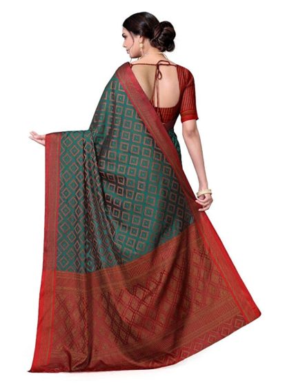 Women’s Kanchipuram Cotton Silk Saree With Blouse Piece